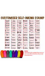 30mm x 10mm Customisation of Pre-Inked Rubber Stamps (Different Languages Available)